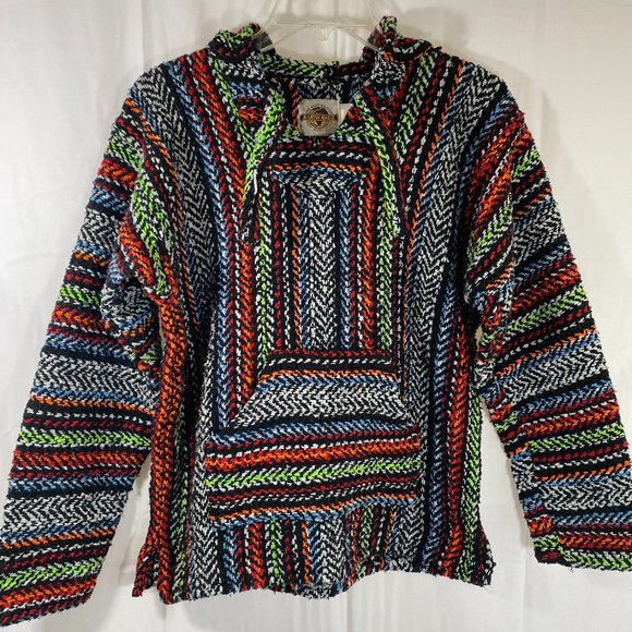 Earth Ragz Multicolor Hooded Pullover Sweater NWOT Women's Size Large - Picture 12 of 16